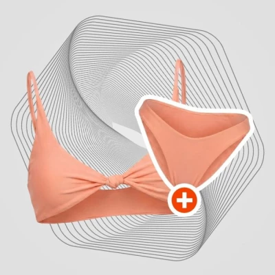 GymBeam Vrchní díl plavek CURACAO Peach