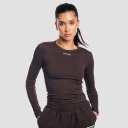 GymBeam Dámské tričko s dlouhým rukávem Aura Tee Brown GymBeam Dámské tričko s dlouhým rukávem Aura Tee Brown