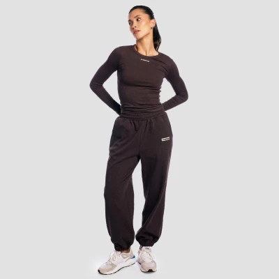 GymBeam Dámské tričko s dlouhým rukávem Aura Tee Brown