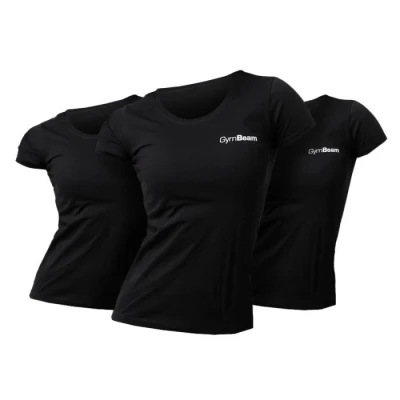 GymBeam Women‘s Basic T-Shirt 3pack Black GymBeam Women‘s Basic T-Shirt 3pack Black