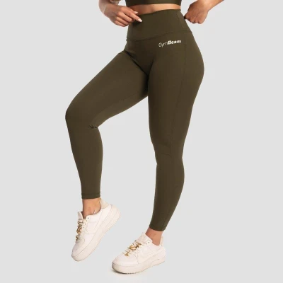 GymBeam Dámské legíny Limitless s vysokým pasem Espresso