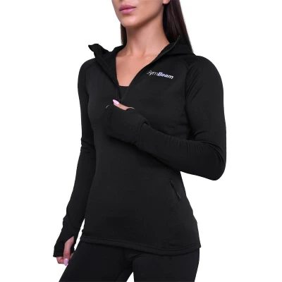 GymBeam Women‘s Pulse 1/2 Zip Running Sweatshirt Black