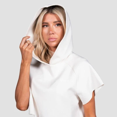 GymBeam Women‘s Relay Cropped Hoodie Pearl