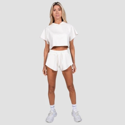 GymBeam Women‘s Relay Cropped Hoodie Pearl
