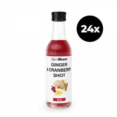 GymBeam Zázvorový shot s brusinkami 24 x 50 ml
