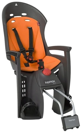 Hamax Siesta New šedo-oranžová zadní cyklosedačka