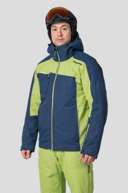 Hannah Kelton midnight navy/lime green 2022 pánská lyžařská bunda + šátek Kilpi