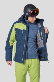 Hannah Kelton midnight navy/lime green 2022 pánská lyžařská bunda + šátek Kilpi