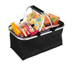 HAPPY GREEN Košík kempingový skládací 48x24x28cm Al+polyester ČER