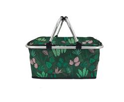 HAPPY GREEN Košík kempingový skládací 48x24x28cm Al+polyester mix dekorů