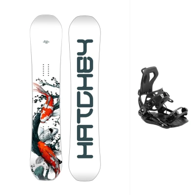 Hatchey Hanami snowboard + Hatchey Fastec+ snowboardové vázání