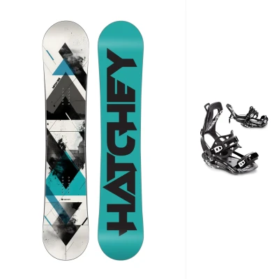 Hatchey Neon unisex snowboard + Raven Fastec FT360 black snowboardové vázání