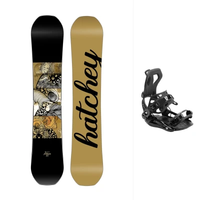 Hatchey Platinum snowboard + Hatchey Fastec+ snowboardové vázání