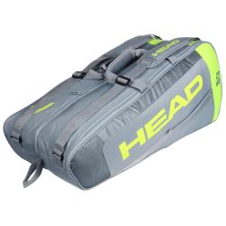 Head Core 6R Combi 2021 taška na rakety šedá-žlutá