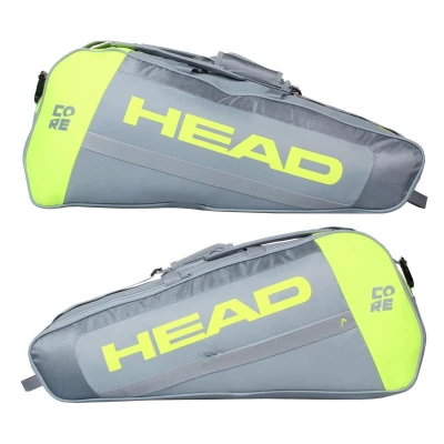 Head Core 6R Combi 2021 taška na rakety šedá-žlutá