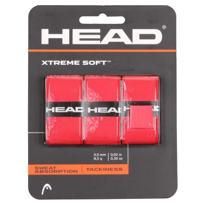 Head XtremeSoft 3 overgrip omotávka tl. 0,5 mm červená Head XtremeSoft 3 overgrip omotávka tl. 0,5 mm červená