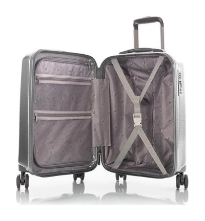 Heys EcoCase S Grey kufr + kosmetická taštička zdarma