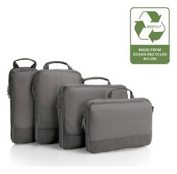 Heys Ecotex Compression Packing Cube 4 Pc Set Blue Ocean