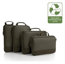 Heys Ecotex Compression Packing Cube 4 Pc Set Blue Ocean