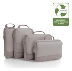 Heys Ecotex Compression Packing Cube 4 Pc Set Grey Stone