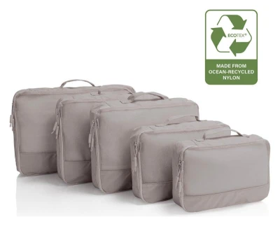 Heys Ecotex Packing Cube 5 Pc Set Green Moss