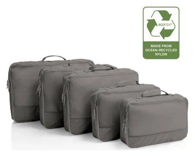 Heys Ecotex Packing Cube 5 Pc Set Green Moss