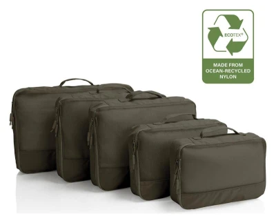 Heys Ecotex Packing Cube 5 Pc Set Green Moss