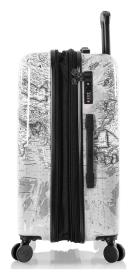 Heys Journey 3G M Black/White Map kufr + kosmetická taštička zdarma