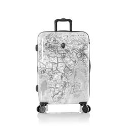 Heys Journey 3G M Black/White Map kufr + kosmetická taštička zdarma