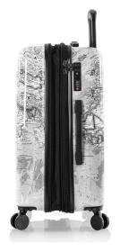 Heys Journey 3G M Black/White Map kufr + kosmetická taštička zdarma