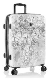 Heys Journey 3G M Black/White Map kufr + kosmetická taštička zdarma