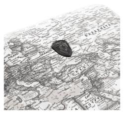 Heys Journey 3G M Black/White Map kufr + kosmetická taštička zdarma