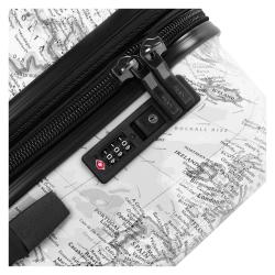 Heys Journey 3G S Black/White Map kufr + kosmetická taštička zdarma