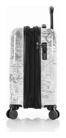 Heys Journey 3G S Black/White Map kufor + kozmetická taštička zadarmo