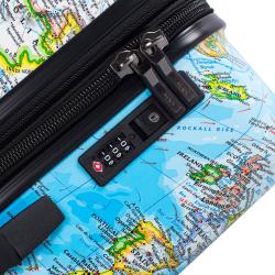 Heys Journey 3G S Blue Map kufr + kosmetická taštička zdarma