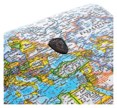 Heys Journey 3G S Blue Map kufr + kosmetická taštička zdarma
