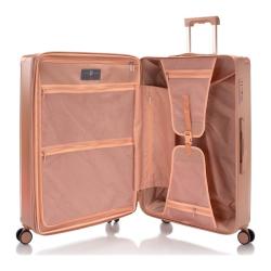 Heys Luxe L Rose Gold kufr + kosmetická taštička zdarma