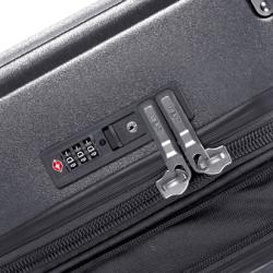 Heys Luxe M Gunmetal kufr + kosmetická taštička zdarma