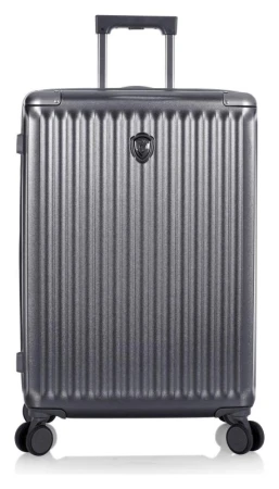 Heys Luxe M Gunmetal kufr + kosmetická taštička zdarma