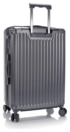 Heys Luxe M Gunmetal kufr + kosmetická taštička zdarma
