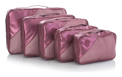 Heys Metallic Packing Cube Burgundy – 5 kusů