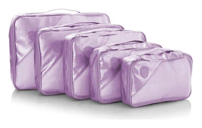 Heys Metallic Packing Cube Lilac – 5 kusů