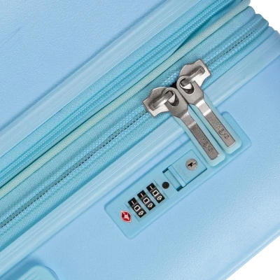 Heys Pastel M Light Blue kufr + kosmetická taštička zdarma