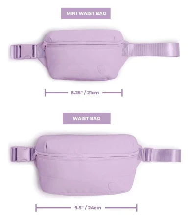 Heys Puffer Waist Bag fialová dámská ledvinka