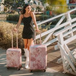 Heys Tie-Dye Rose S kufr + kosmetická taštička zdarma