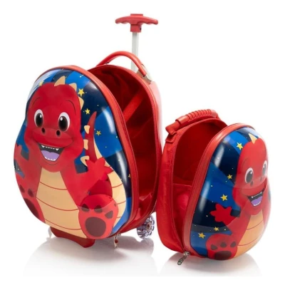 Heys Travel Tots Dinosaur červená dětská sada kufru a batohu