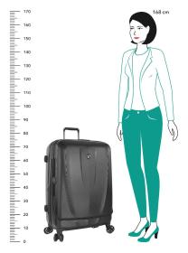 Heys Vantage Smart Luggage L Black kufr + kosmetická taštička zdarma