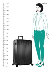 Heys Xtrak L Black kufr + kosmetická taštička zdarma