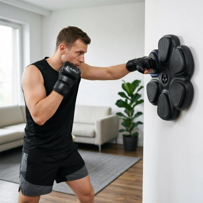 HMS Elektronický boxerský terč TB12 s LED, Bluetooth a rukavicemi (Music Boxing Machine)