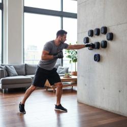 HMS Elektronický modulární boxerský terč TB05 s LED, Bluetooth a rukavicemi (Music Boxing Machine)